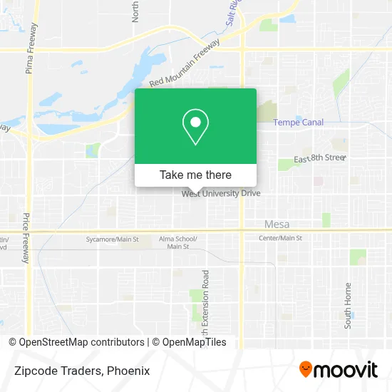 Zipcode Traders map