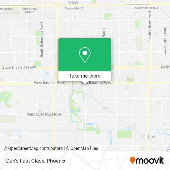 Dan's Fast Glass map