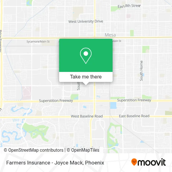 Farmers Insurance - Joyce Mack map