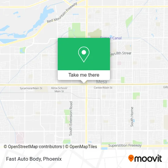 Fast Auto Body map
