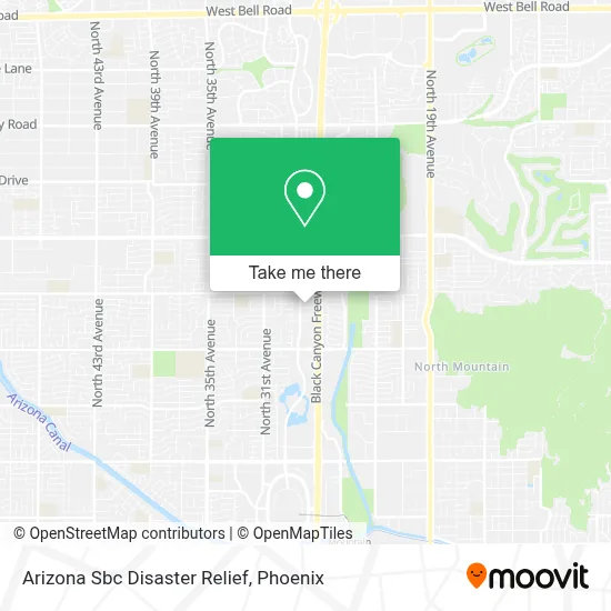 Arizona Sbc Disaster Relief map