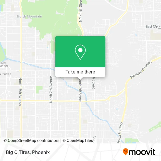 Big O Tires map