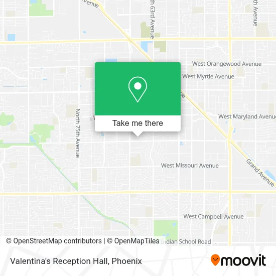 Valentina's Reception Hall map