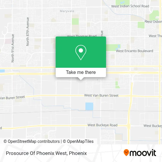 Prosource Of Phoenix West map