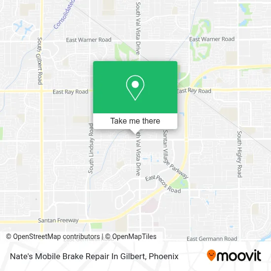 Nate's Mobile Brake Repair In Gilbert map