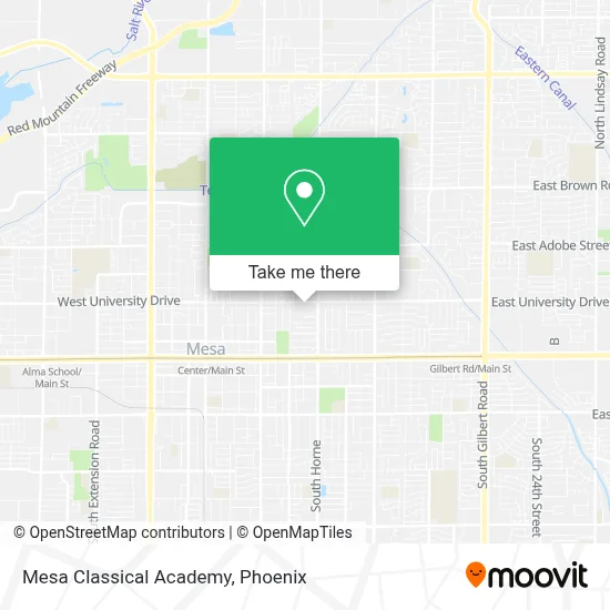 Mesa Classical Academy map