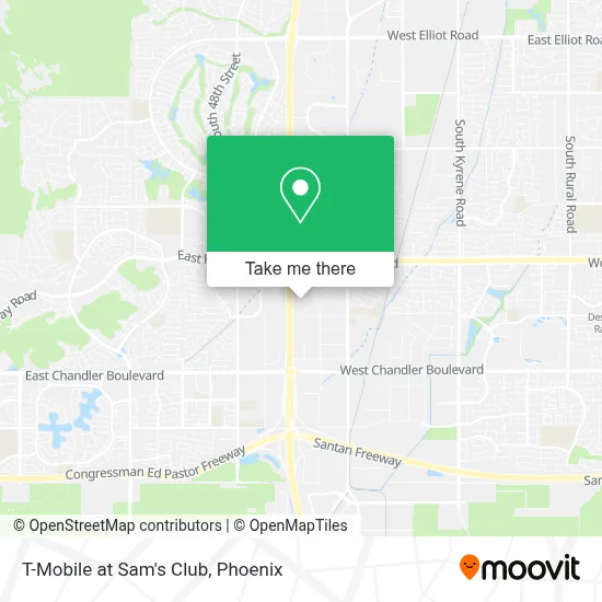 T-Mobile at Sam's Club map