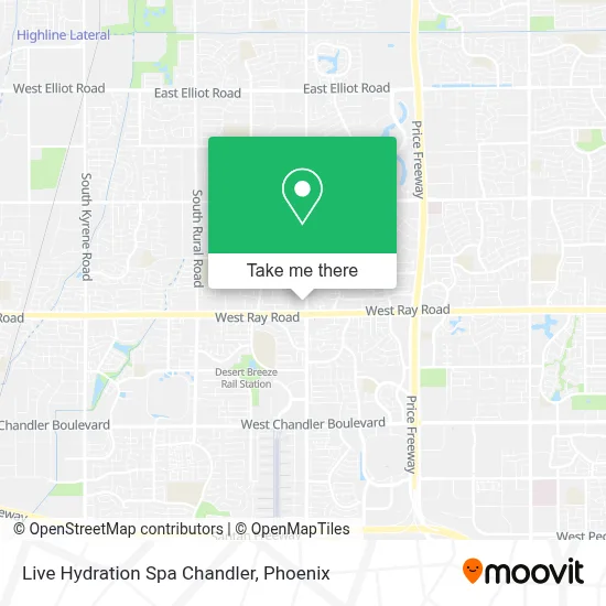 Live Hydration Spa Chandler map