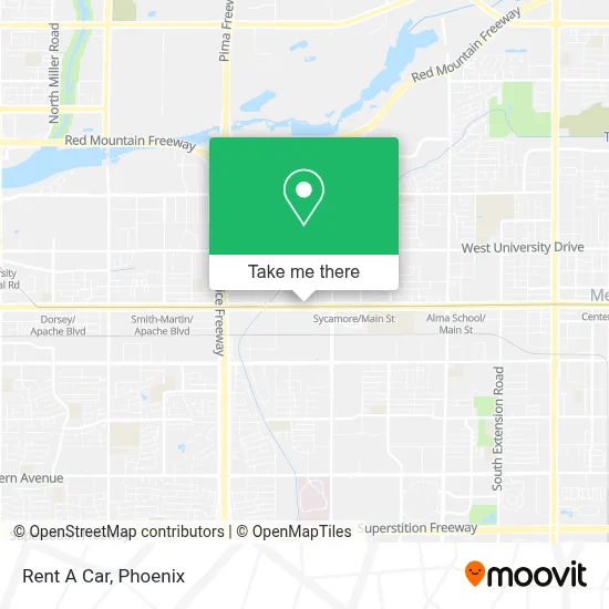 Rent A Car map