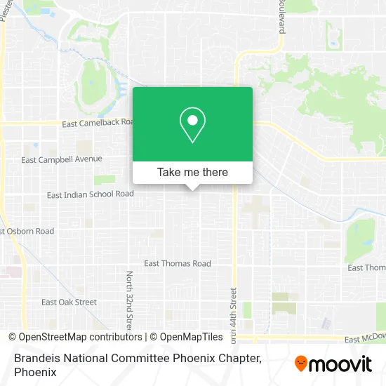 Brandeis National Committee Phoenix Chapter map