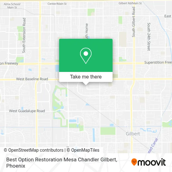 Best Option Restoration Mesa Chandler Gilbert map