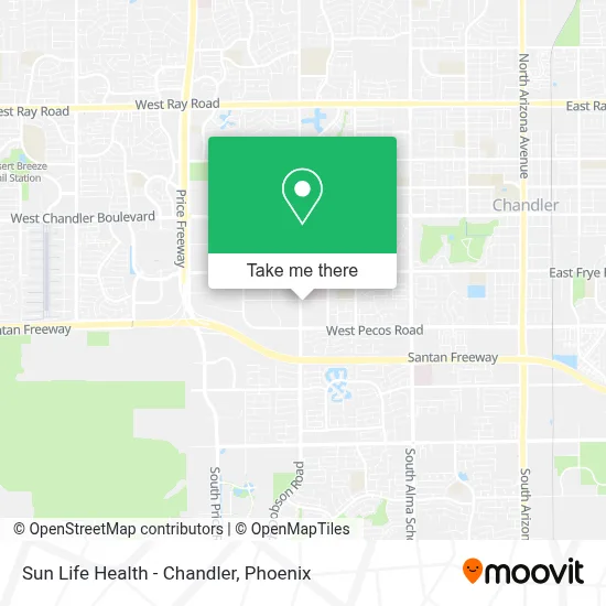 Sun Life Health - Chandler map