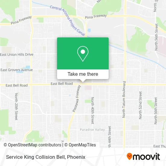 Service King Collision Bell map
