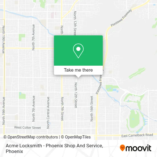Acme Locksmith - Phoenix Shop And Service map