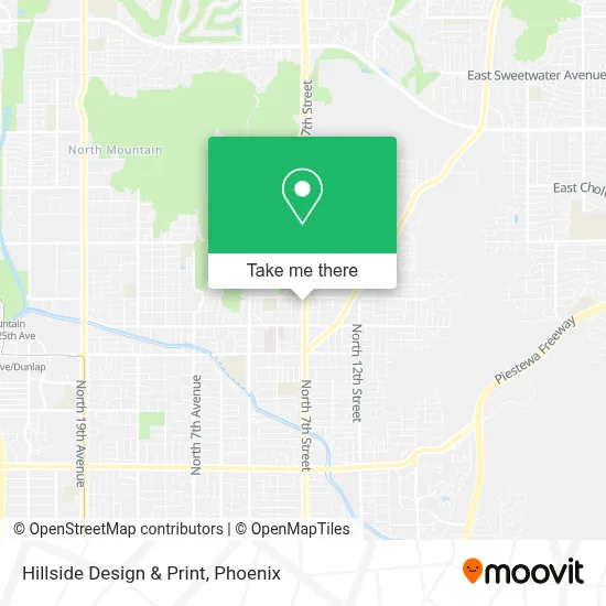 Hillside Design & Print map