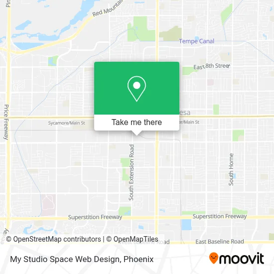My Studio Space Web Design map