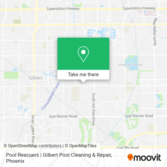 Pool Rescuers | Gilbert Pool Cleaning & Repair map