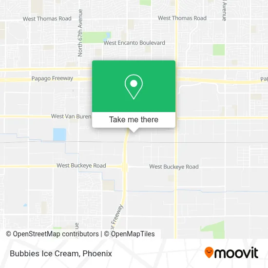 Bubbies Ice Cream map