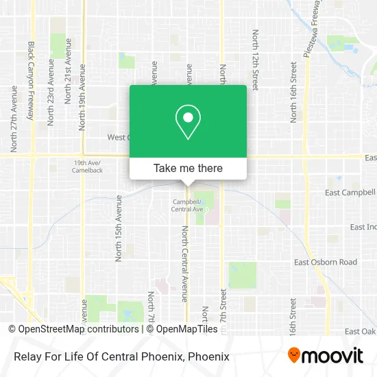 Relay For Life Of Central Phoenix map