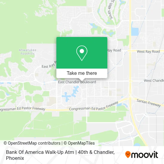 Bank Of America Walk-Up Atm | 40th & Chandler map
