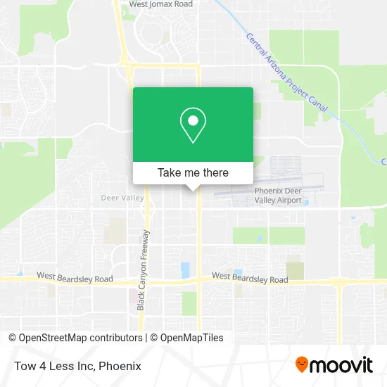 Tow 4 Less Inc map