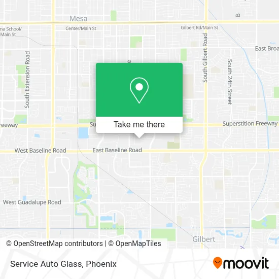 Service Auto Glass map