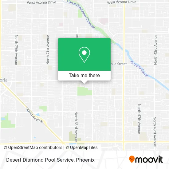 Desert Diamond Pool Service map