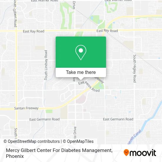 Mercy Gilbert Center For Diabetes Management map