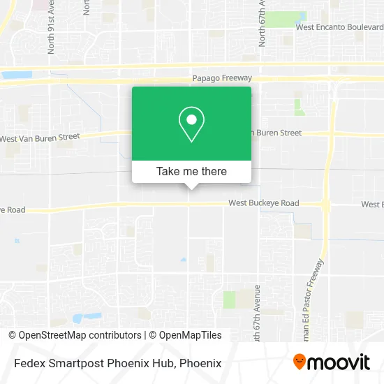 Fedex Smartpost Phoenix Hub map