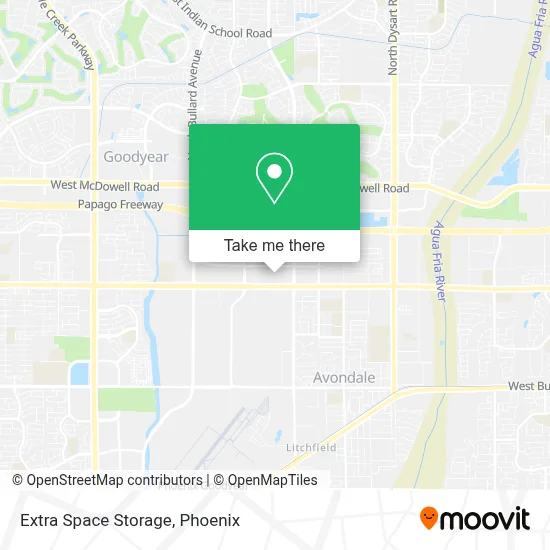 Extra Space Storage map
