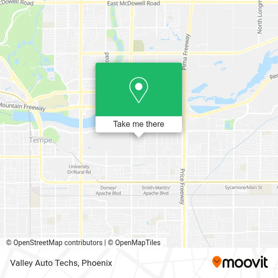 Valley Auto Techs map
