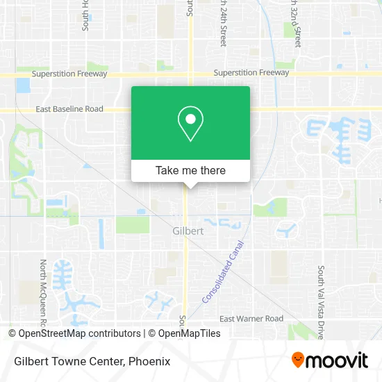 Gilbert Towne Center map