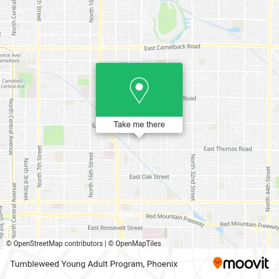 Tumbleweed Young Adult Program map
