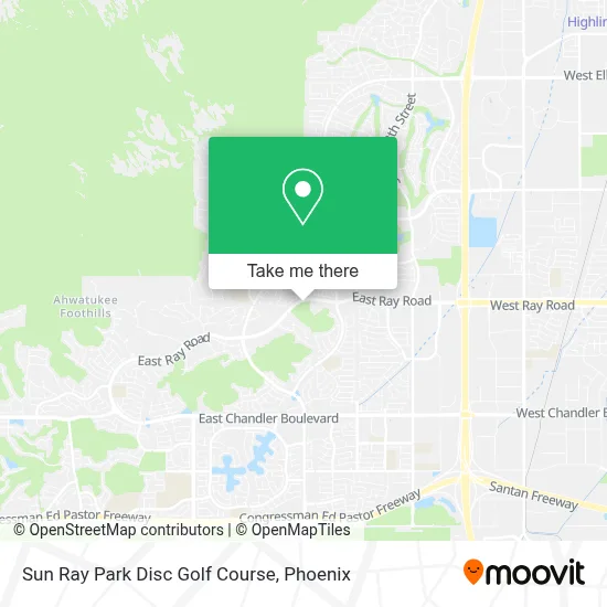 Sun Ray Park Disc Golf Course map
