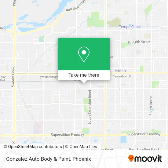 Gonzalez Auto Body & Paint map