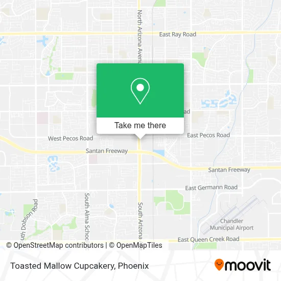 Toasted Mallow Cupcakery map