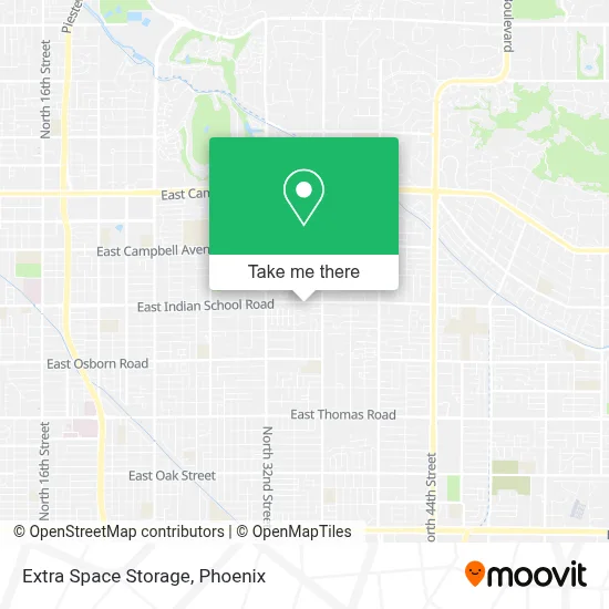 Extra Space Storage map