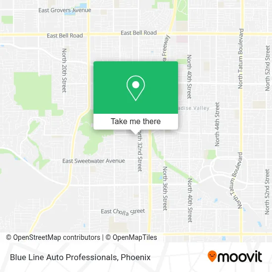 Blue Line Auto Professionals map