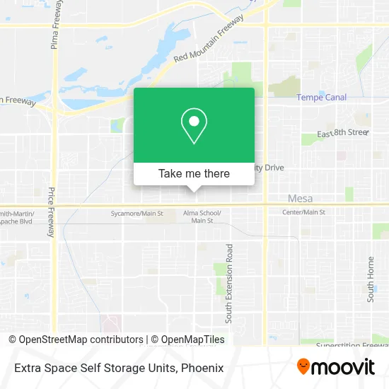 Extra Space Self Storage Units map