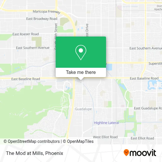 The Mod at Mills map