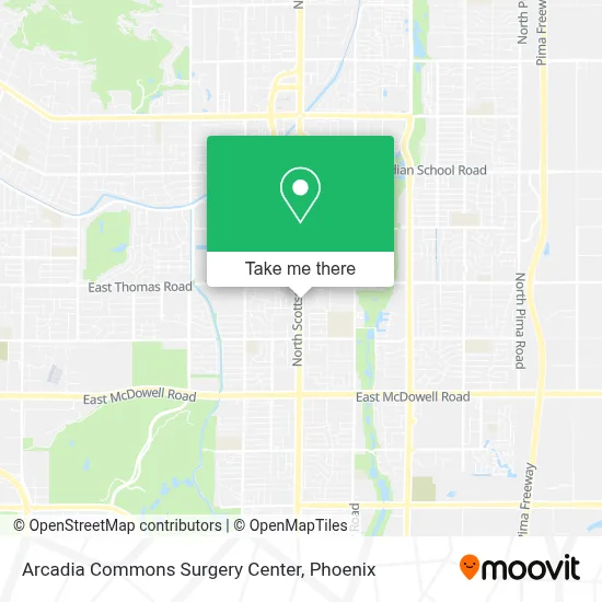 Arcadia Commons Surgery Center map