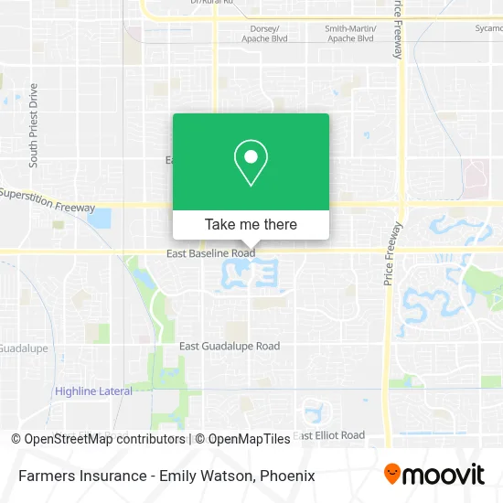 Farmers Insurance - Emily Watson map