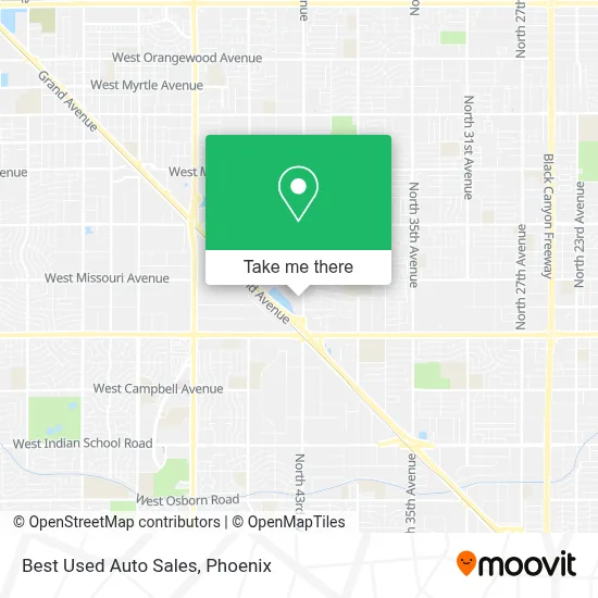 Best Used Auto Sales map