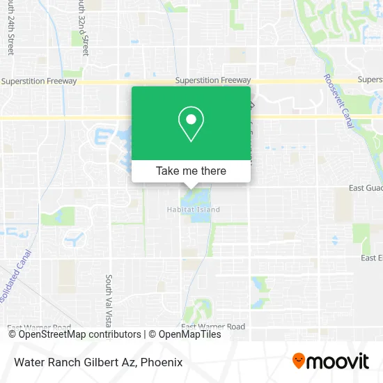 Water Ranch Gilbert Az map