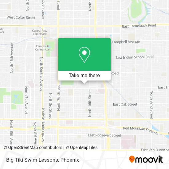 Big Tiki Swim Lessons map