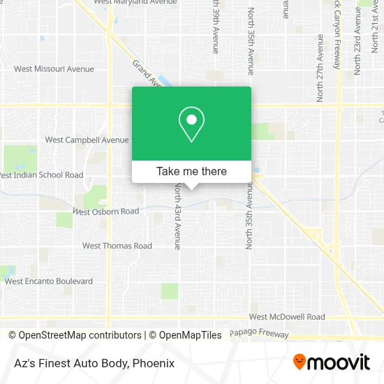 Az's Finest Auto Body map