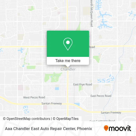 Aaa Chandler East Auto Repair Center map