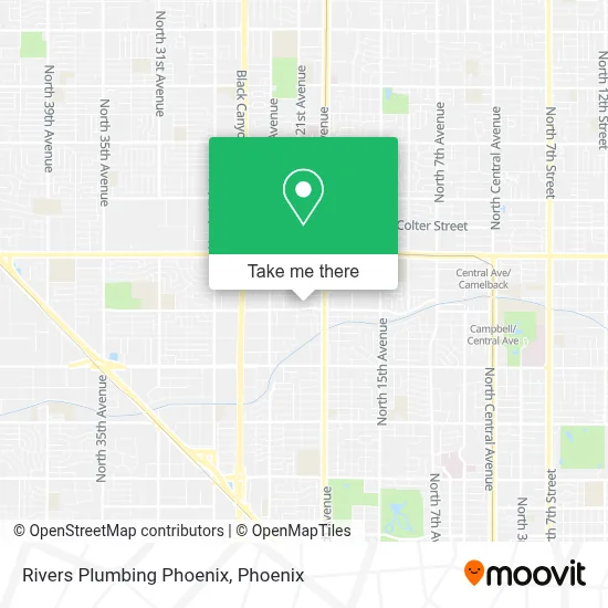 Rivers Plumbing Phoenix map