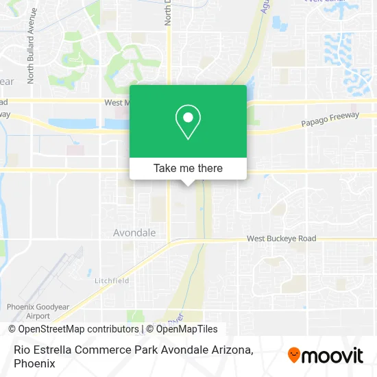 Rio Estrella Commerce Park Avondale Arizona map