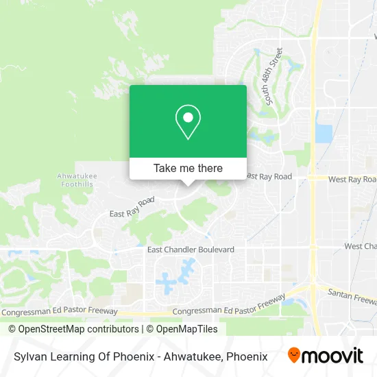 Sylvan Learning Of Phoenix - Ahwatukee map